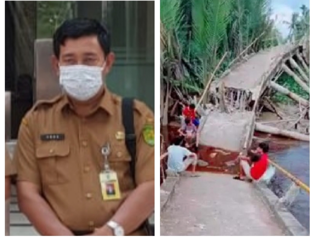 Kepala Dinas PU TR Inhil Akan Tinjau Jembatan Antar Dusun yang Tumbang