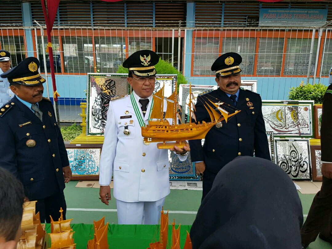 Pemberian Remisi HUT Ke - 72 RI, Bupati Inhil Kunjungi Lapas Klas II A Tembilahan
