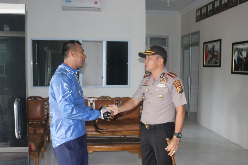 Kapolres Inhil Kinjungi Markas Komando Distrik Militer 0314/Indragiri Hilir