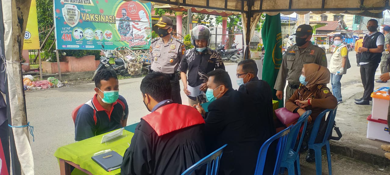 9 Pelanggar Prokes di Inhil Jalani Sidang Ditempat