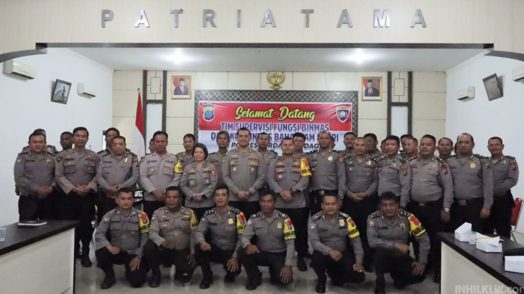 Polres Sergai Terima kunjungan Tim Supervisi Fungsi Binmas Korbinmas Baharkam Polri
