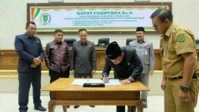 DPRD Inhil Gelar Paripurna ke-9 Agenda Pidato Bupati Tentang RAPBD 2018