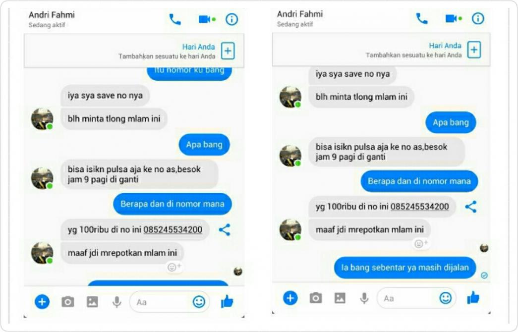 Fbnya Dibajak, Nama Ajudan Bupati Rohul Dicatut OTK Untuk Minta Sejumlah Uang