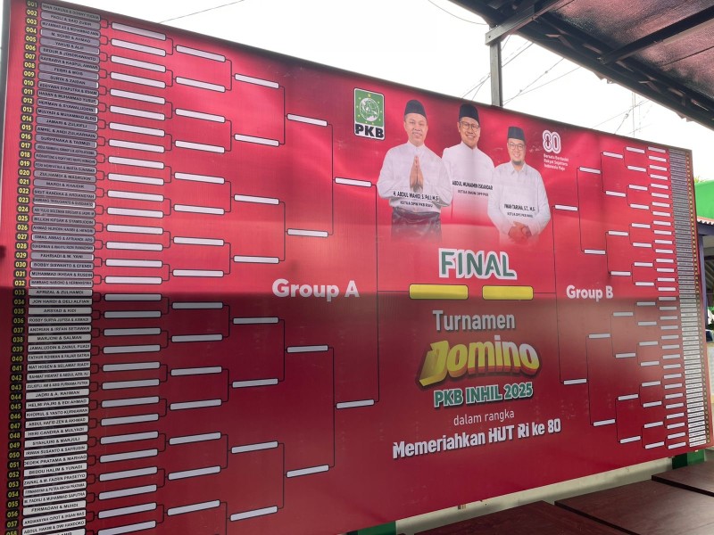 256 Peserta Akan Ramaikan Turnamen Domino PKB Inhil 2025