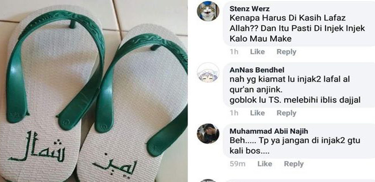 Tulisan Arab di Sandal Jepit Bikin Geger, Netizen Ribut