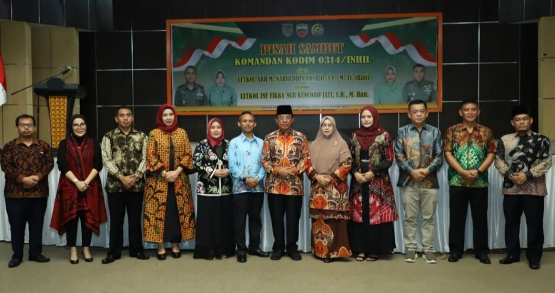 Pisah Sambut Dandim, Bupati Wardan Berharap Sinergitas Pemda dan Kodim 0314/Inhil Tetap Terjaga