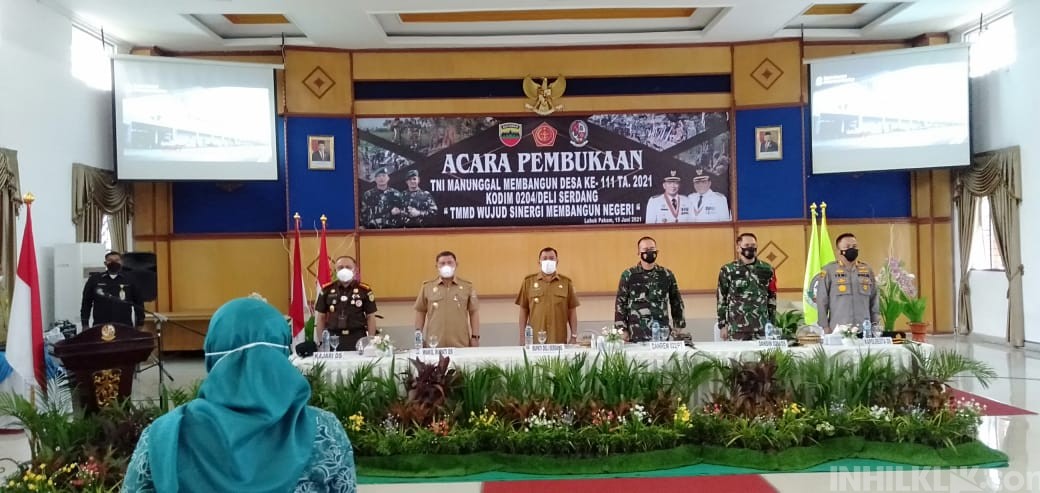 Bupati Deli Serdang Resmi Buka TMMD 111 Kodim 0204/DS