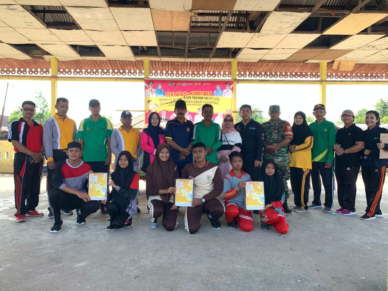 UPT Puskesmas Kuala Enok Deklarasi Komitmen Remaja Sehat Anti Pernikahan Dini