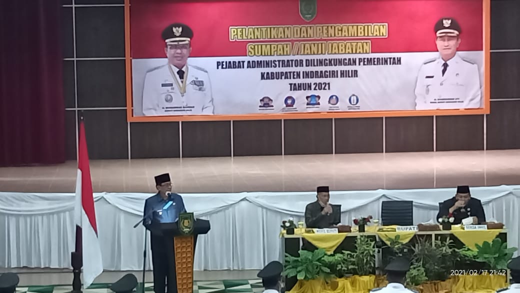 Lantik 104 Pejabat Administrator,  HM Wardan Ingatkan Tugas dan Tantangan Semakin Berat