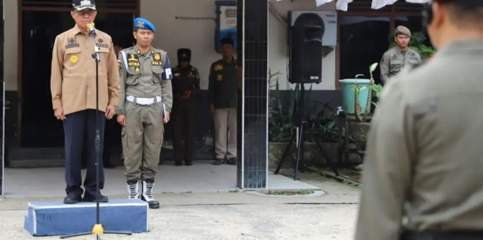 Pimpin Apel Paspam, Bupati Inhil Harap Pelaksanaan Pilkades Berjalan Sukses