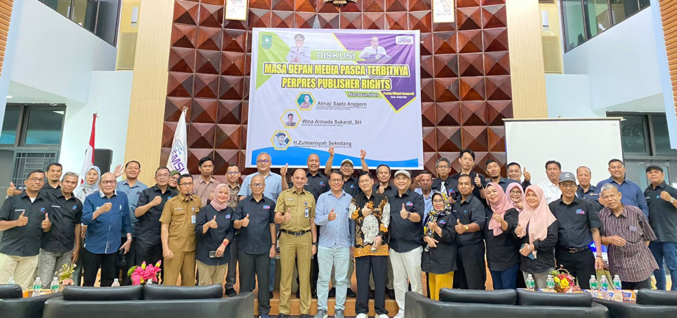 Diskusi Publisher Rights SMSI, Diskominfotik Riau Dukung Jurnalisme Berkualitas
