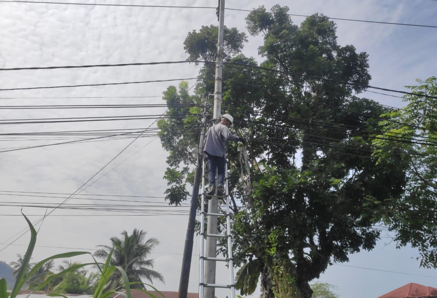 PLN Icon Plus Sumbagteng Rawat Kabel FO di Kuranji