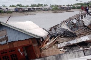 Musibah Tanah Longsor Terjadi di Tanah Merah Inhil
