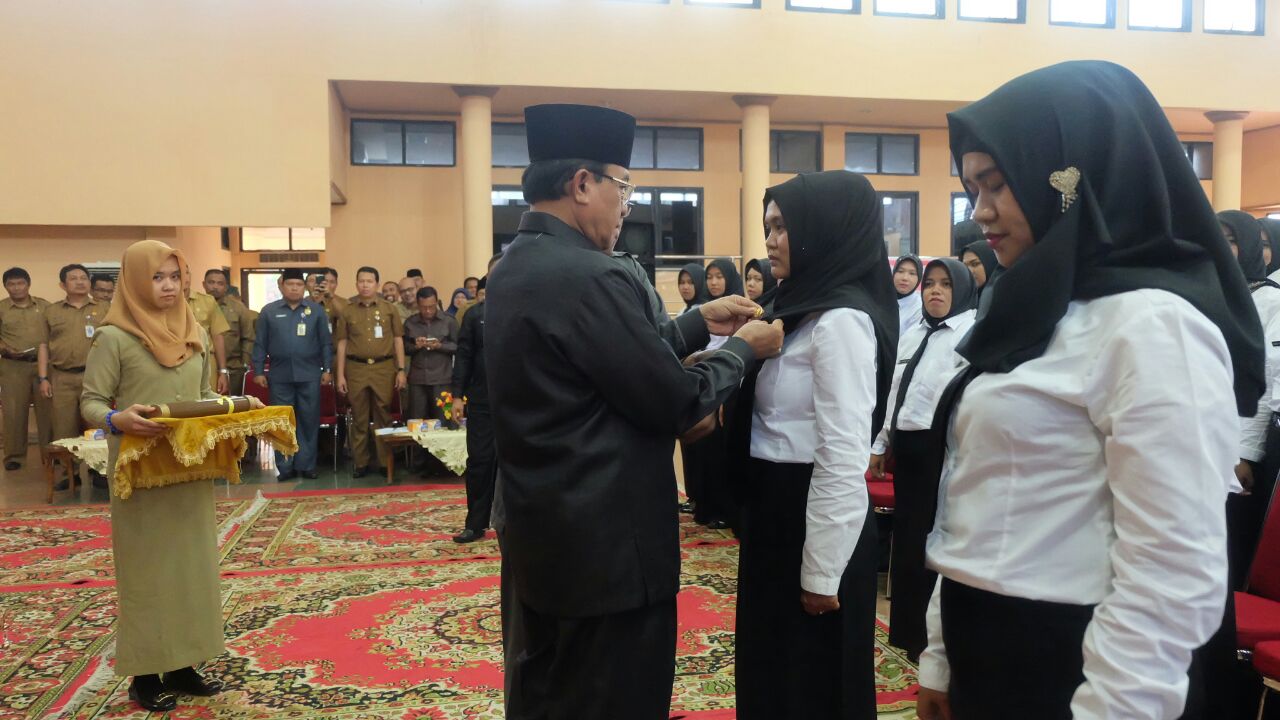 Bupati Wardan Serahkan SK CPNS PTT Kemenkes Tahun 2017