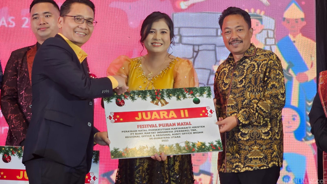 BRI BO Gunungsitoli Juara II Kompetisi Paduan Suara Perayaan Natal PKK BRI RO dan RAO se-Sumut