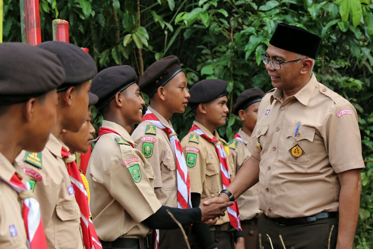 Pj Bupati Rudiyanto Buka Kegiatan Perjusami Kwaran Kemuning Gerakan Pramuka Inhil