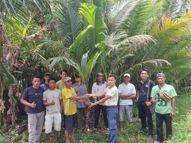 PT GIN Berikan Bantuan Bibit Kelapa kepada Masyarakat Desa Bantayan