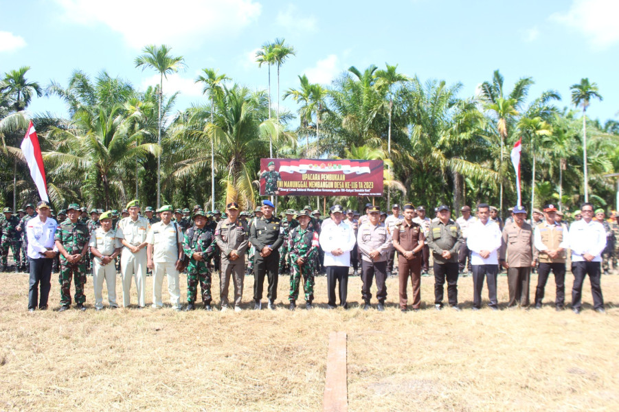 TMMD ke-116 Kodim 0314/Inhil di Desa Pengalihan Keritang Resmi Dilaksanakan