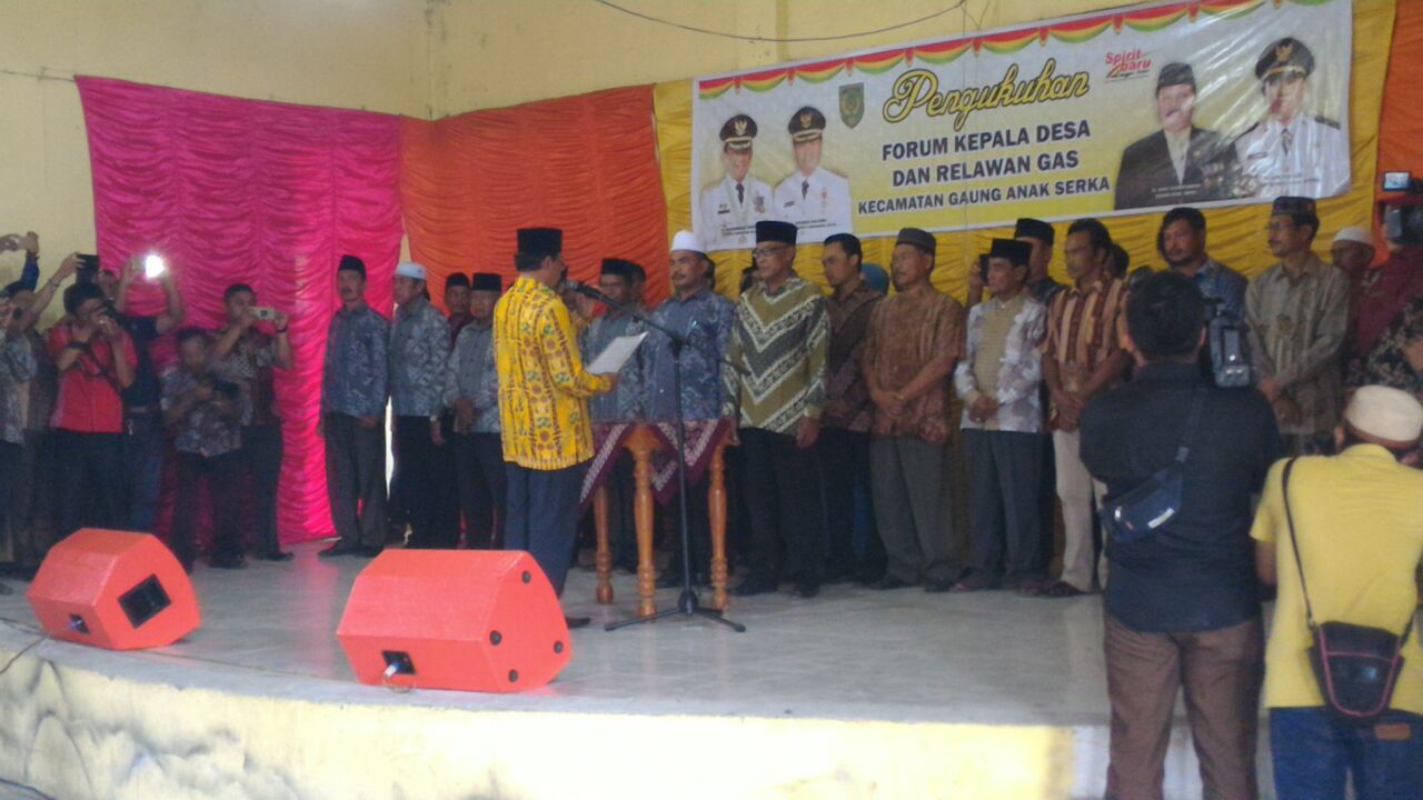 HM Wardan Kukuhkan Forum Kepala Desa dan Relawan GAS