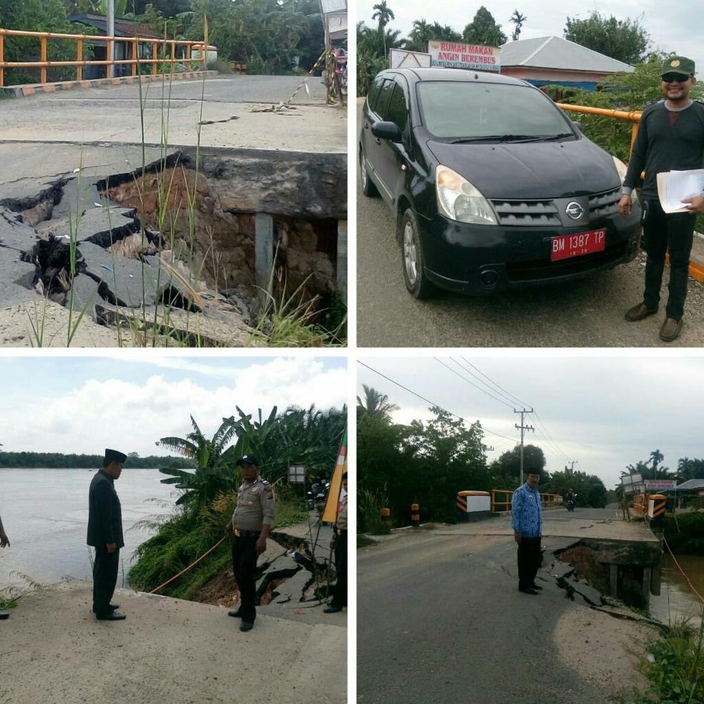 Jalur Inhil-Rengat Nyaris Putus, Tim Bappeda Dan Dinas PU Riau Telah Turun Lapangan