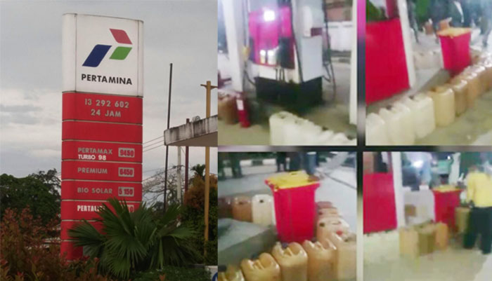BANDEL...... Pertamina Stop Pasokan BBM ke SPBU di Inhil Ini