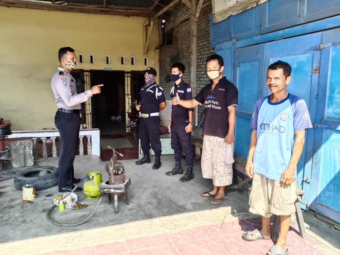 Sat Binmas Polres Sergai Sosialisasi Adaptasi Kebiasaan Baru Kepada Masyarakat