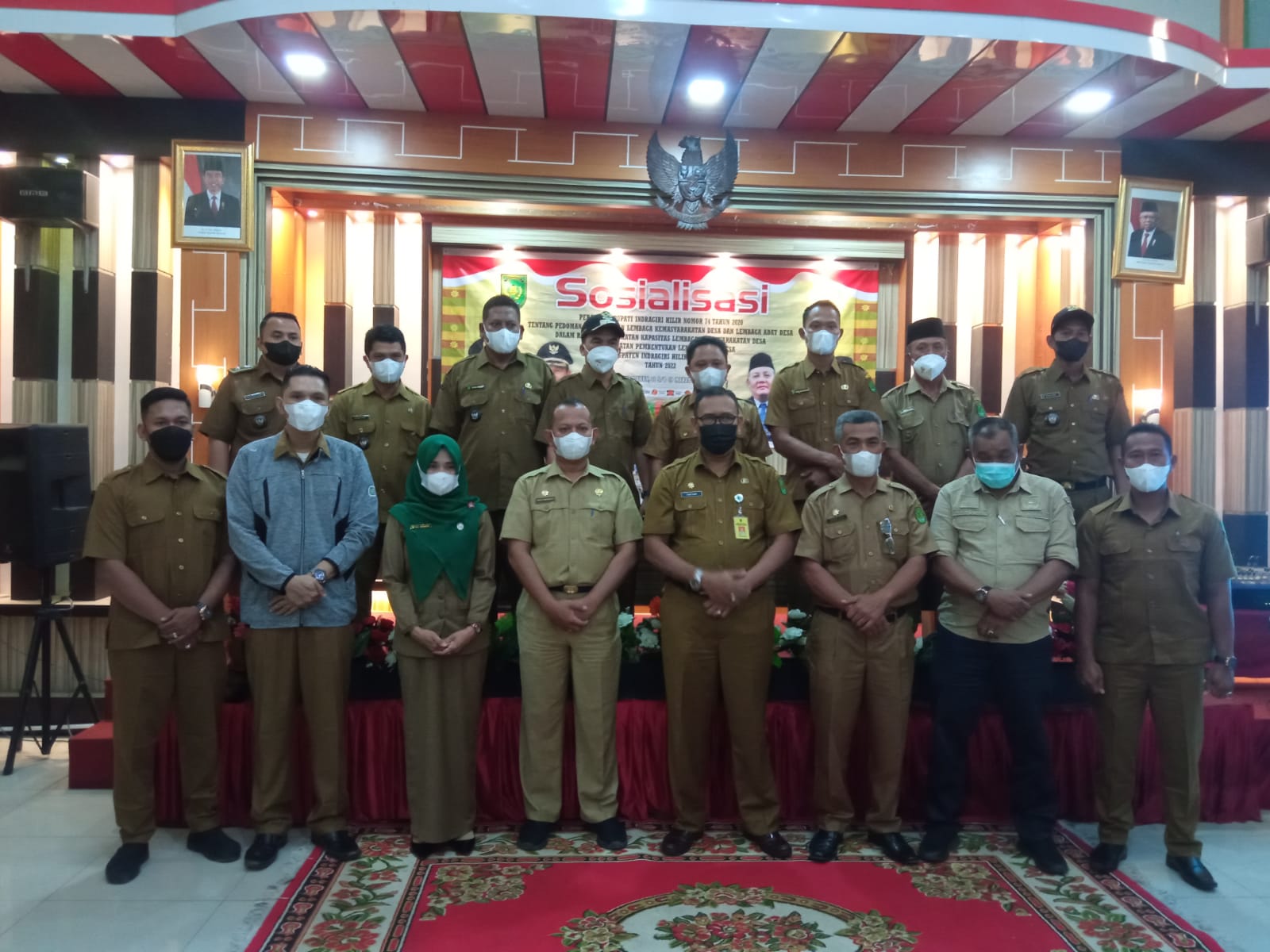 Ditaja DPMD Inhil, Puluhan Kades Ikuti Sosialisasi Perbup Nomor 74 Tahun 2020 Tentang LKD dan LAD