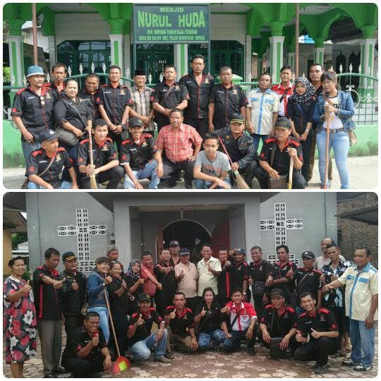 DPC KWRI Sergai Gelar Gotongroyong Bersihkan Rumah Ibadah