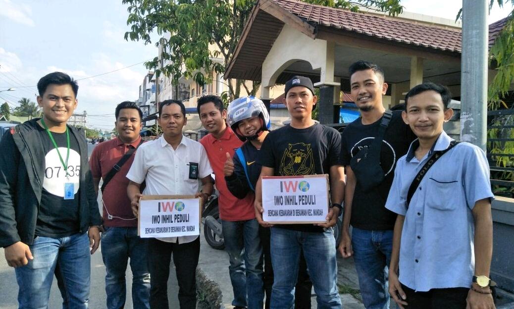 Peduli Korban Kebakaran, IWO Inhil Turun ke Jalan