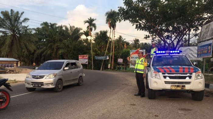Demi Kelancaran Arus Balik, Satlantas Polres Inhil Gelar Patroli