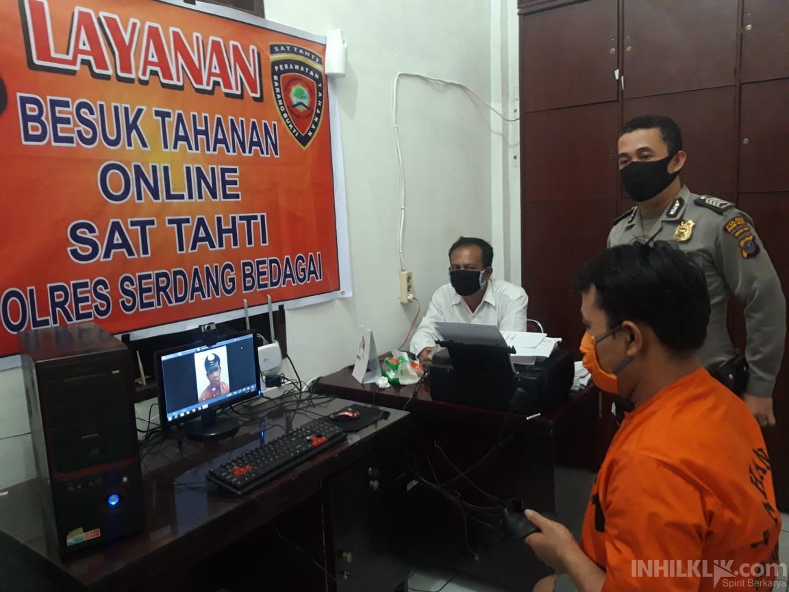 Dampak Covid-19, Polres Sergai Buka Layanan Besuk Tahanan Secara Online