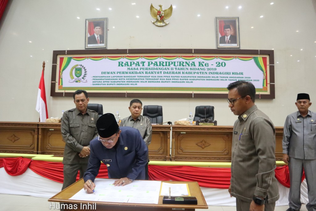 DPRD dan Pemkab Inhil Sepakati KUA PPAS RAPBD 2020