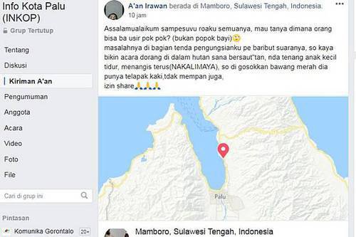 Hantu Pok-pok Ganggu Pengungsi Korban Gempa dan Tsunami Palu