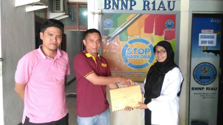 DPD Pemuda BNN Inhil, Serahkan 20 SK Pengurus Kecamatan Ke BNNP Riau