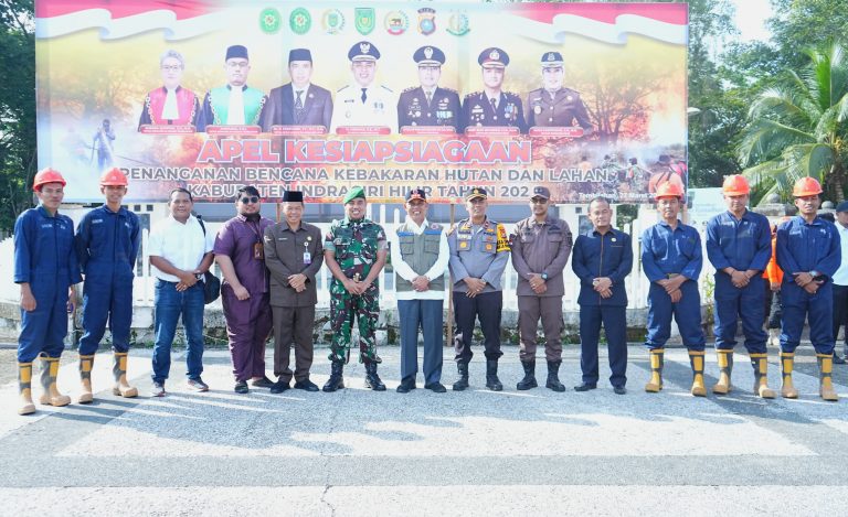 Pj Bupati Inhil Pimpin Apel Kesiap-siagaan Penanggulangan Bencana Karhutla