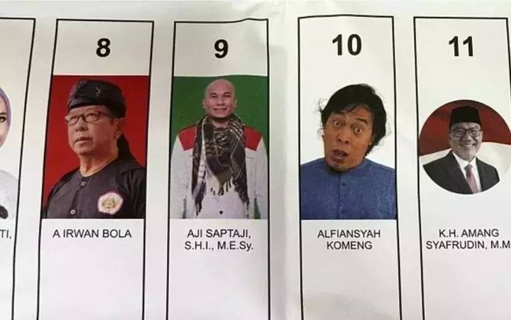 Pose Fotonya di Surat Suara DPD Bikin 