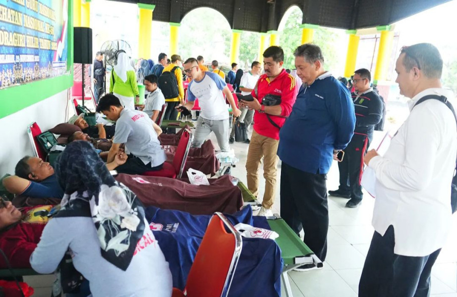 Peringati HKN ke-59, Dinkes dan PMI Inhil Laksanakan Aksi Donor Darah