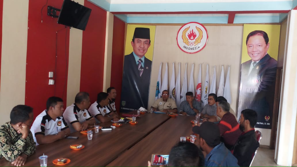 Sampaikan Perkembangan, Pengurus Pengkab TI Sambangi KONI Inhil