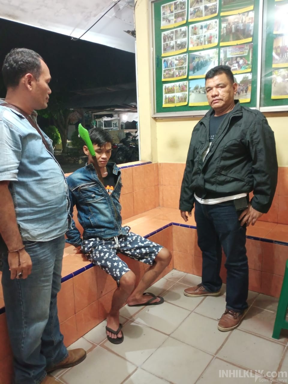 Tim Tekab Polsek Batang Kuis Polresta Deli Serdang tangkap 1 Pemuda Bawa Senjata Tajam