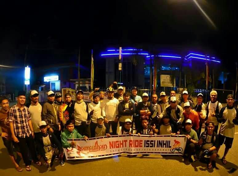 ISSI Inhil Gelar Night Ride Meriahkan 'Pengantin Sahur' di Pulau Palas