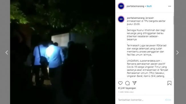 Dikuburkan Malam-malam, Ini Suasana Pemakaman Jenazah Perawat yang Ditolak