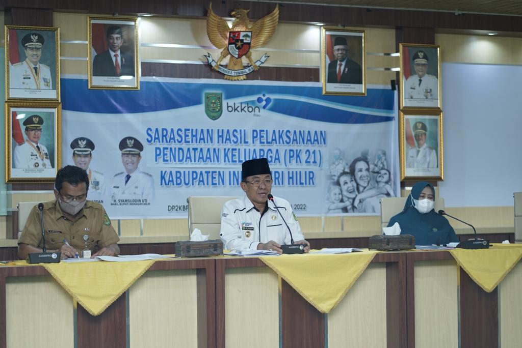 Bupati HM Wardan Buka Sarasehan Hasil Pelaksanaan Pendataan Keluarga di inhil