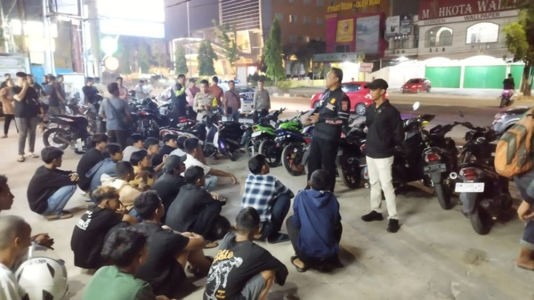 Beri Efek Jera Balap Liar, 35 Motor di Pekanbaru Diamankan dan Ditilang
