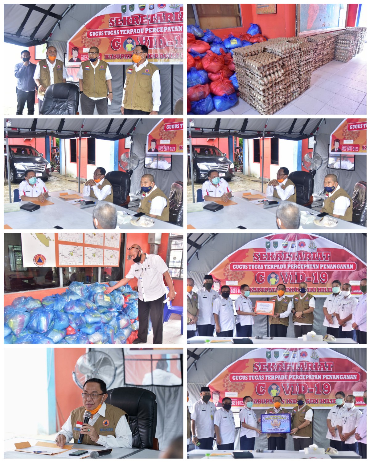 Gugus Tugas Covid-19 Inhil terima Bantuan dari Pimpinan OPD dan Korpri Peduli