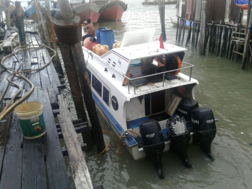Speedboat Tujuan Tg Balai-Tembilahan Terbakar, Nahkoda dan ABK Alami Luka Bakar