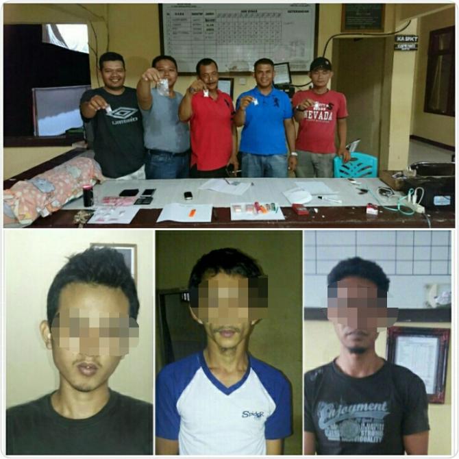 Polsek Tandun Bekuk Tiga Pelaku dengan 29 Gram Shabu