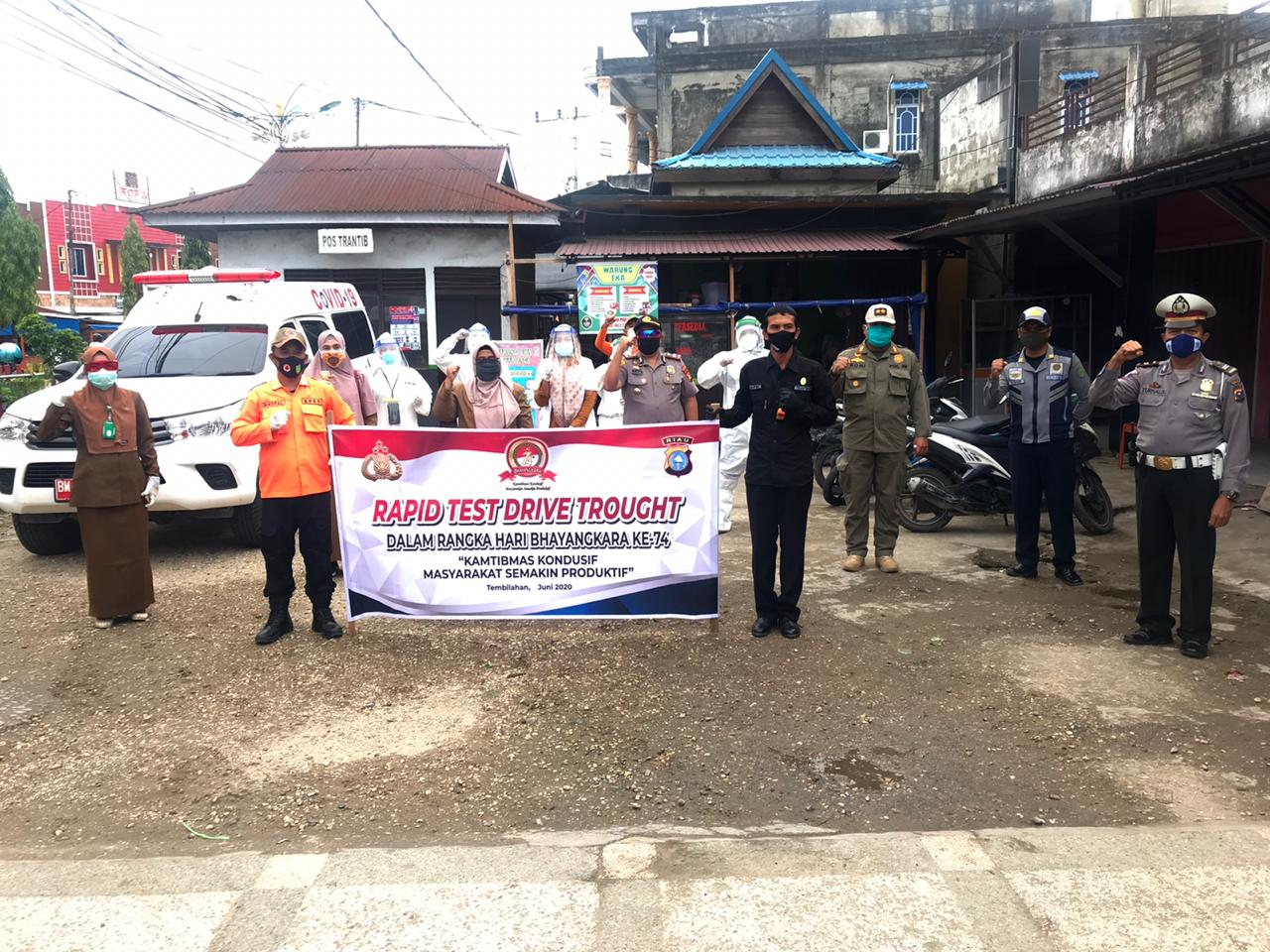 Pedagang dan Juru Parkir di Pasar Pagi Tembilahan Dirapid Test Gratis