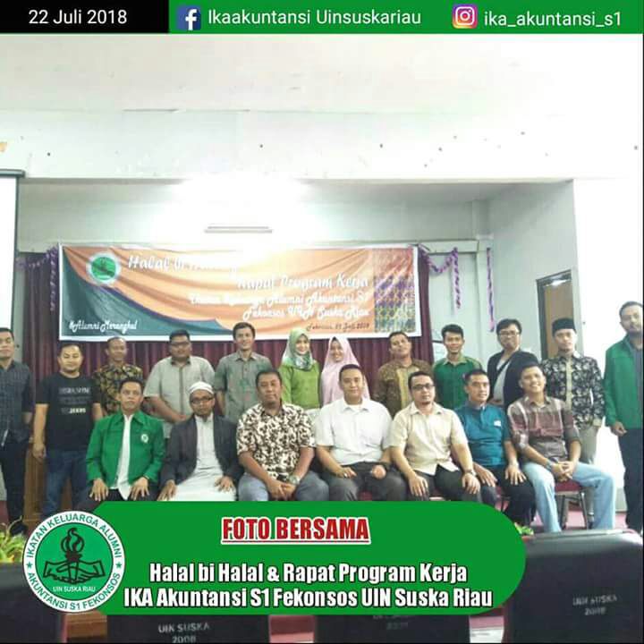 IKA Ak S1 Fekonsos UIN Suska Riau Gelar Raporja dan Halal Bihalal