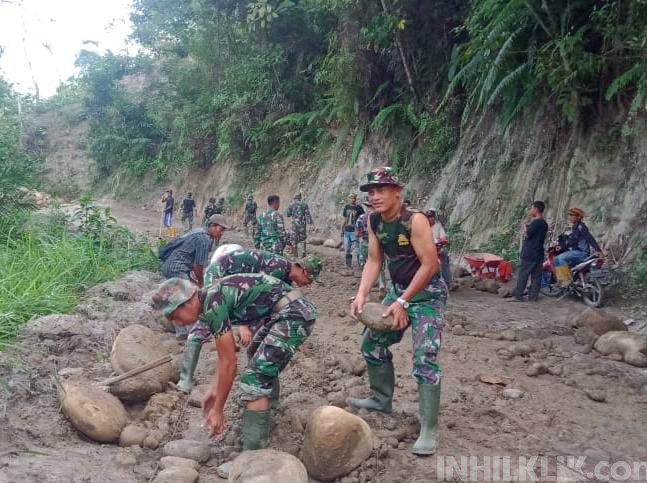 Pengerasan Jalan oleh Satgas TMMD 111 Kodim 0204/DS terus dilakukan