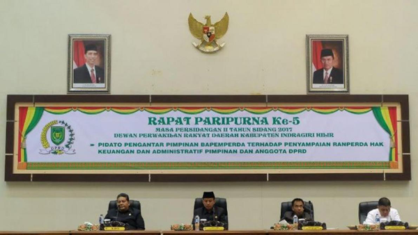 Dipimpin Dr. Ferryandi, DPRD Inhil Gelar Paripurna ke 5 Masa Persidangan II Tahun 2017